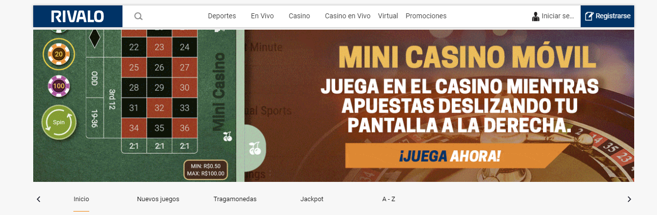Rivalo Casino movil