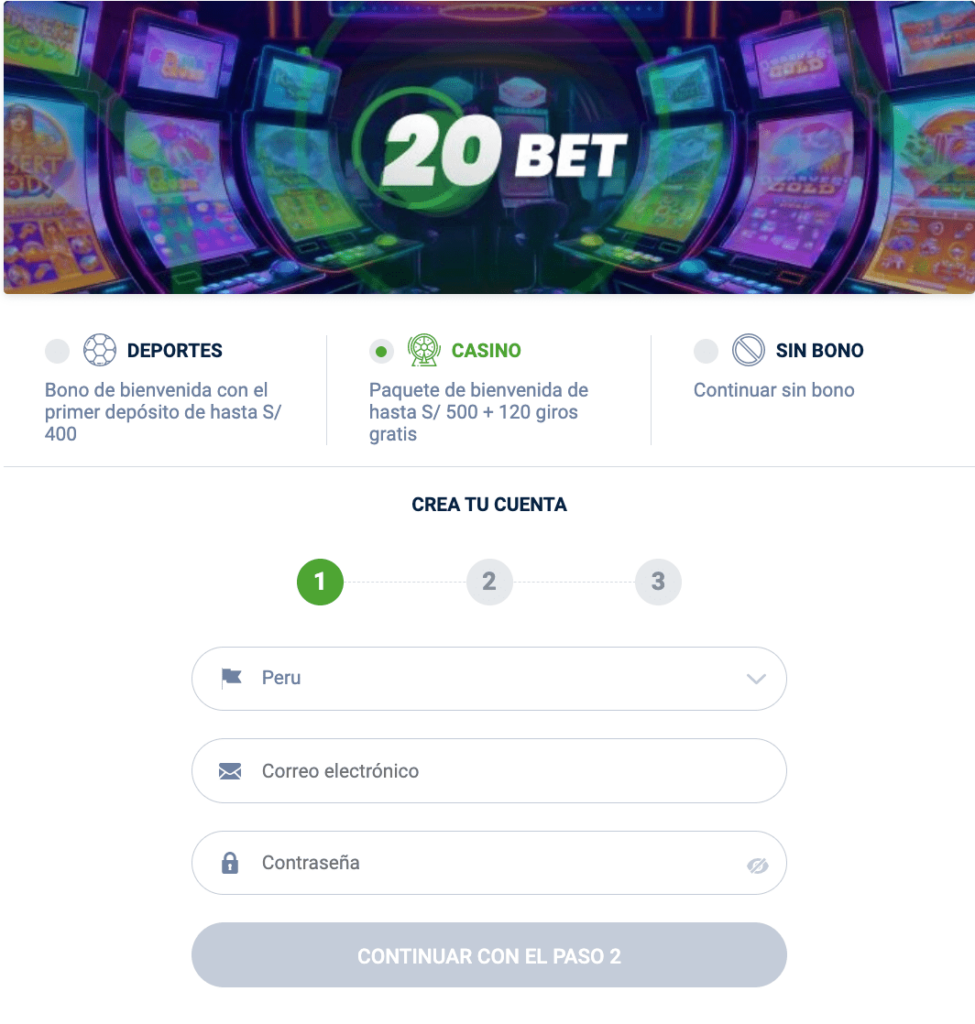 20Bet Casino Crea tu Cuenta - ApuestasDeportivas Peru